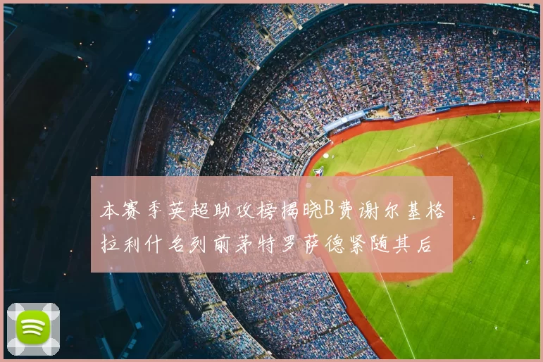 本赛季英超助攻榜揭晓B费谢尔基格拉利什名列前茅特罗萨德紧随其后