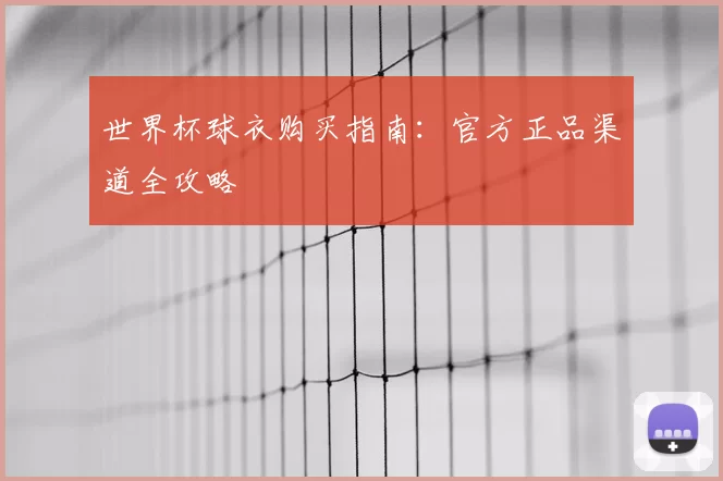 世界杯球衣购买指南:官方正品渠道全攻略