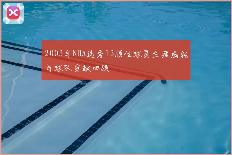 2003年NBA选秀13顺位球员生涯成就与球队贡献回顾