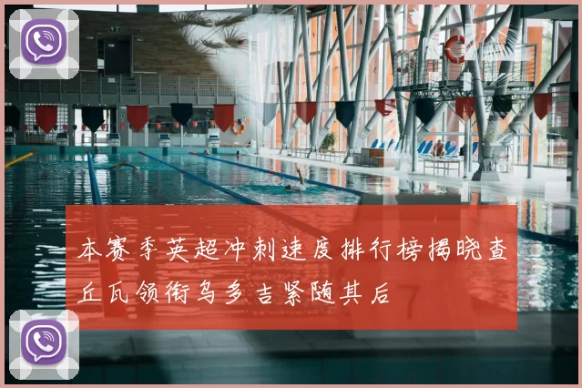 本赛季英超冲刺速度排行榜揭晓查丘瓦领衔乌多吉紧随其后